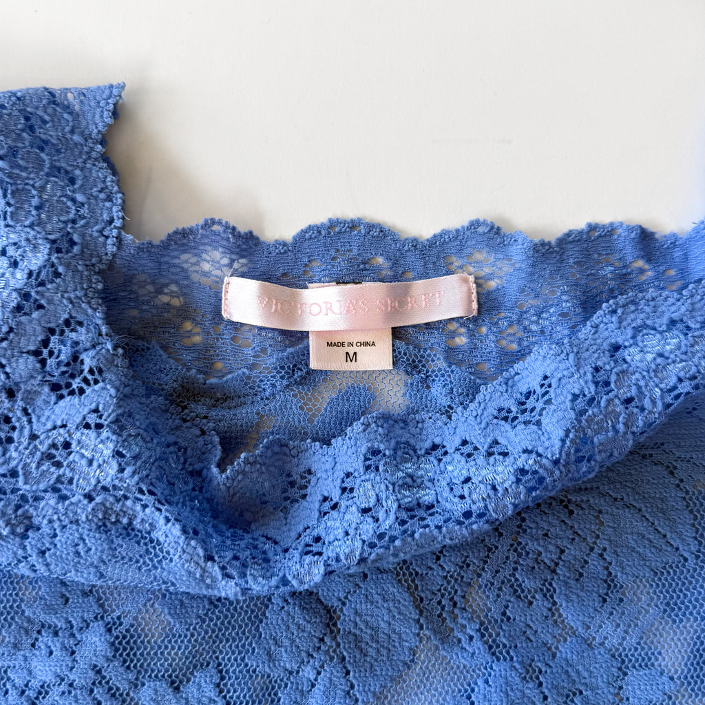 Victoria’s Secret Blue Lace Cap Sleeve Mini Dress