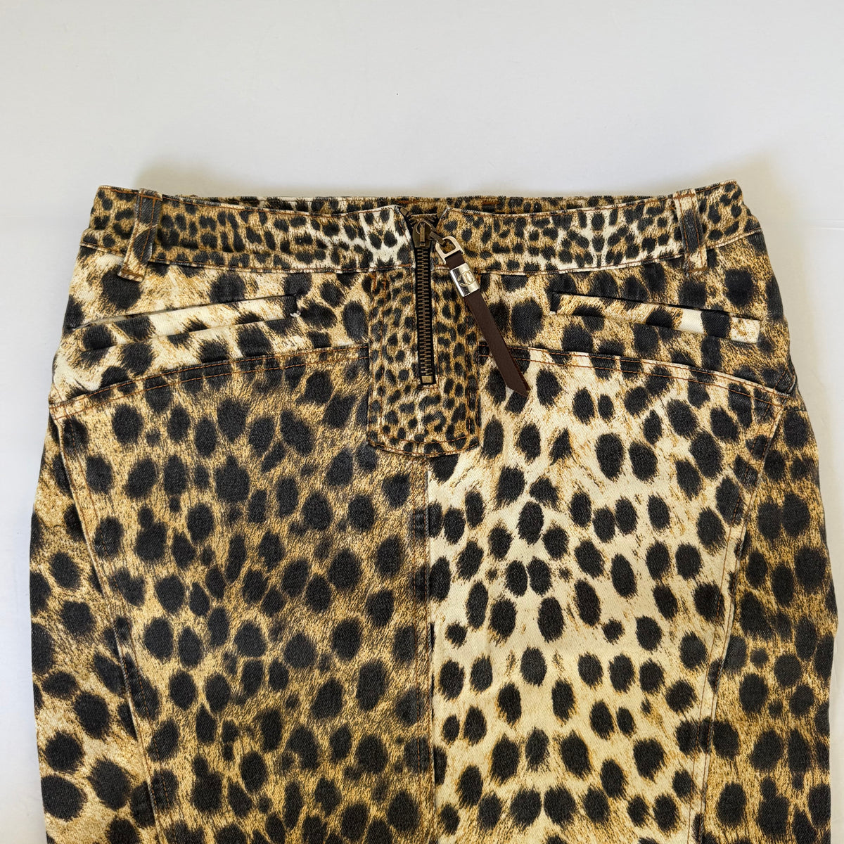 Vintage Cavalli Cheetah Print Midi Skirt