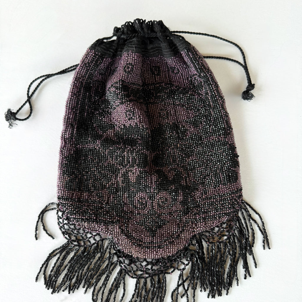 Vintage Beaded Fringe Bag