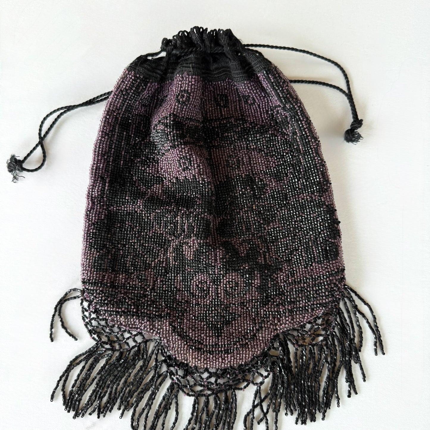 Vintage Beaded Fringe Bag