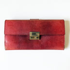 90’s Gucci Red Leather Continental Wallet