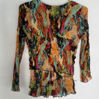 Alberto Makali Sheer Mesh Beaded Top