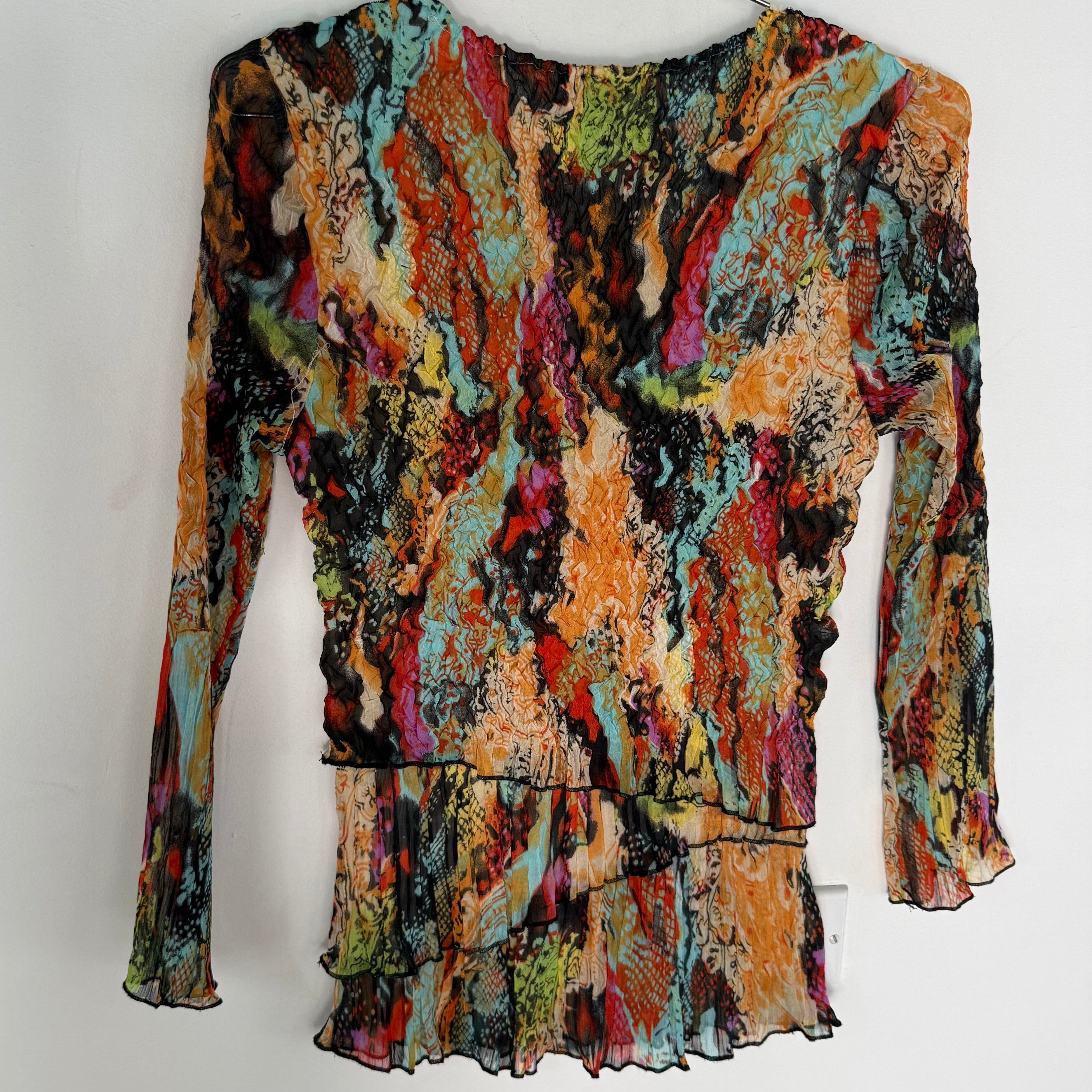 Alberto Makali Sheer Mesh Beaded Top