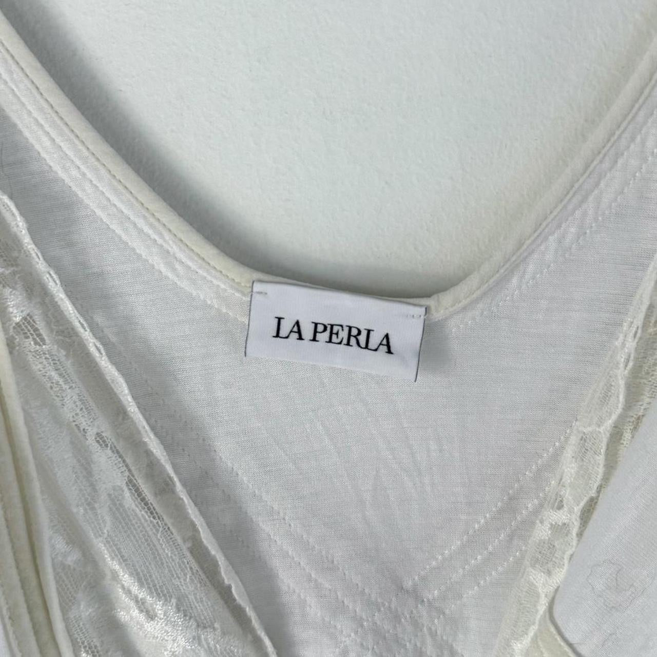 Vintage La Perla White Lace Midi Slip Dress