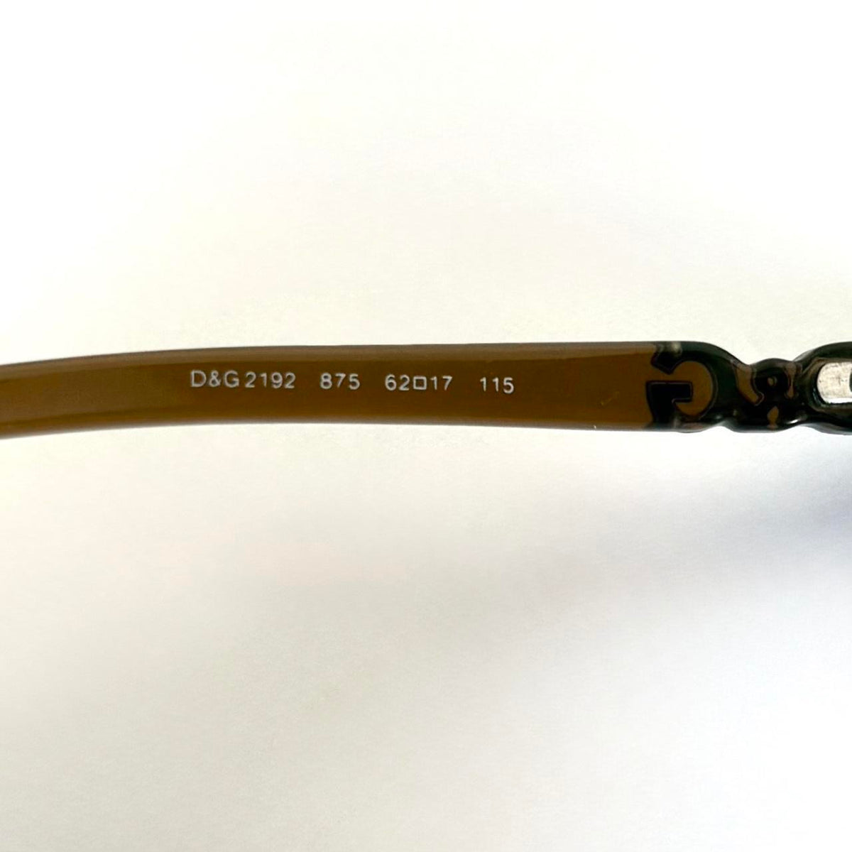 Vintage Dolce & Gabbana Brown Slim Rectangle Sunglasses