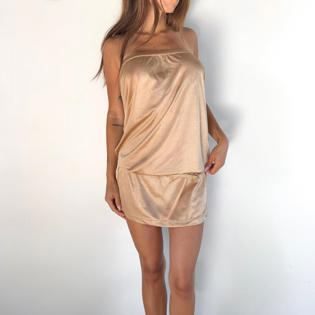 Vintage La Perla Nude Gold Slip