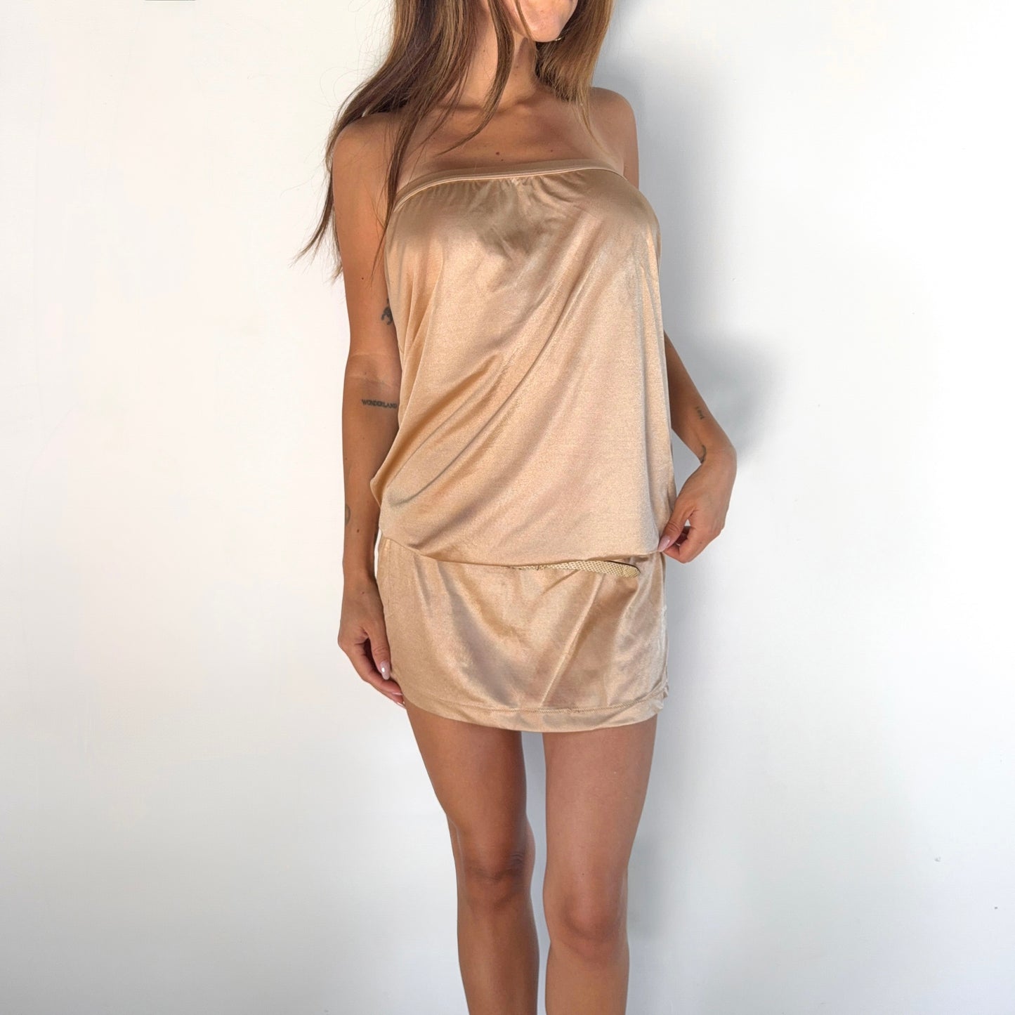 Vintage La Perla Nude Gold Slip