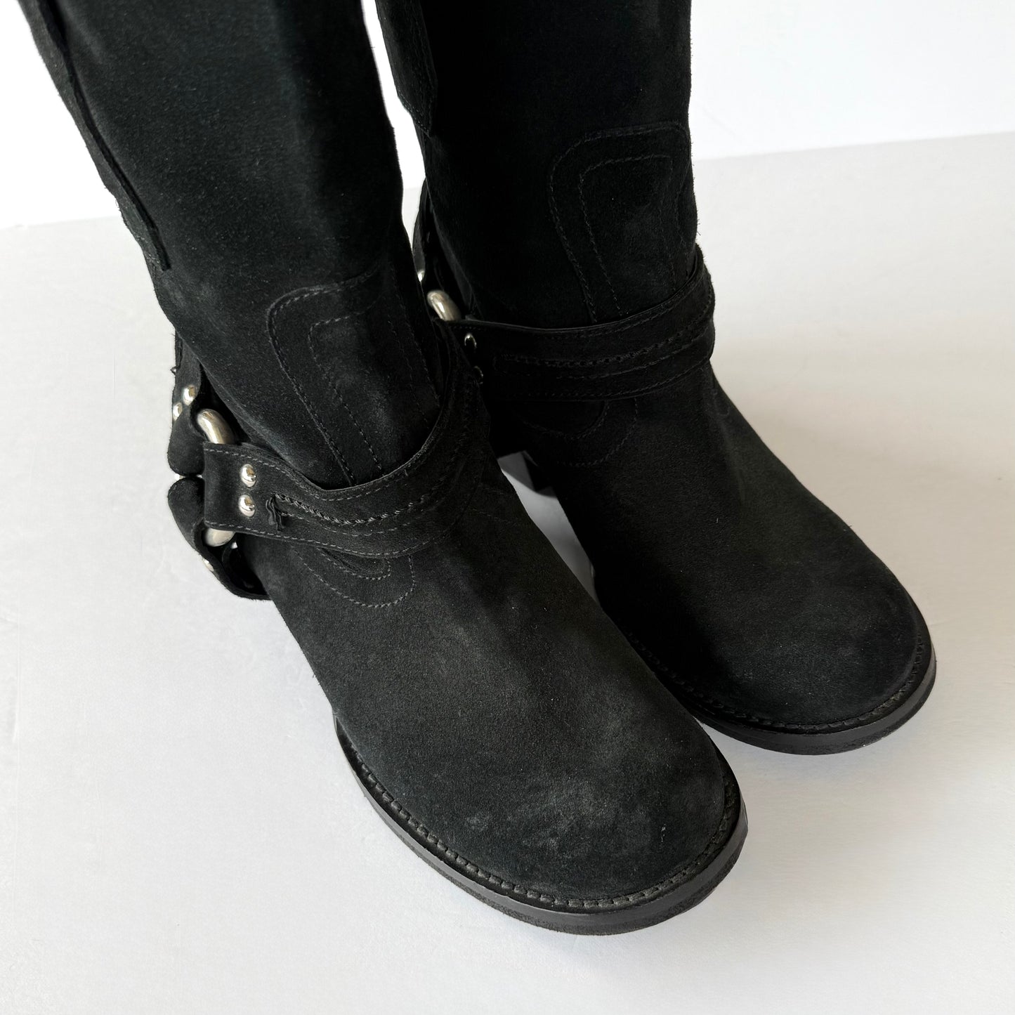 Vintage Giuseppe Zanotti Suede Harness Boots (39)