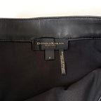 Donna Karan Black Leather Mini Skirt
