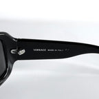 Vintage Versace Black Oversized Shield Sunglasses