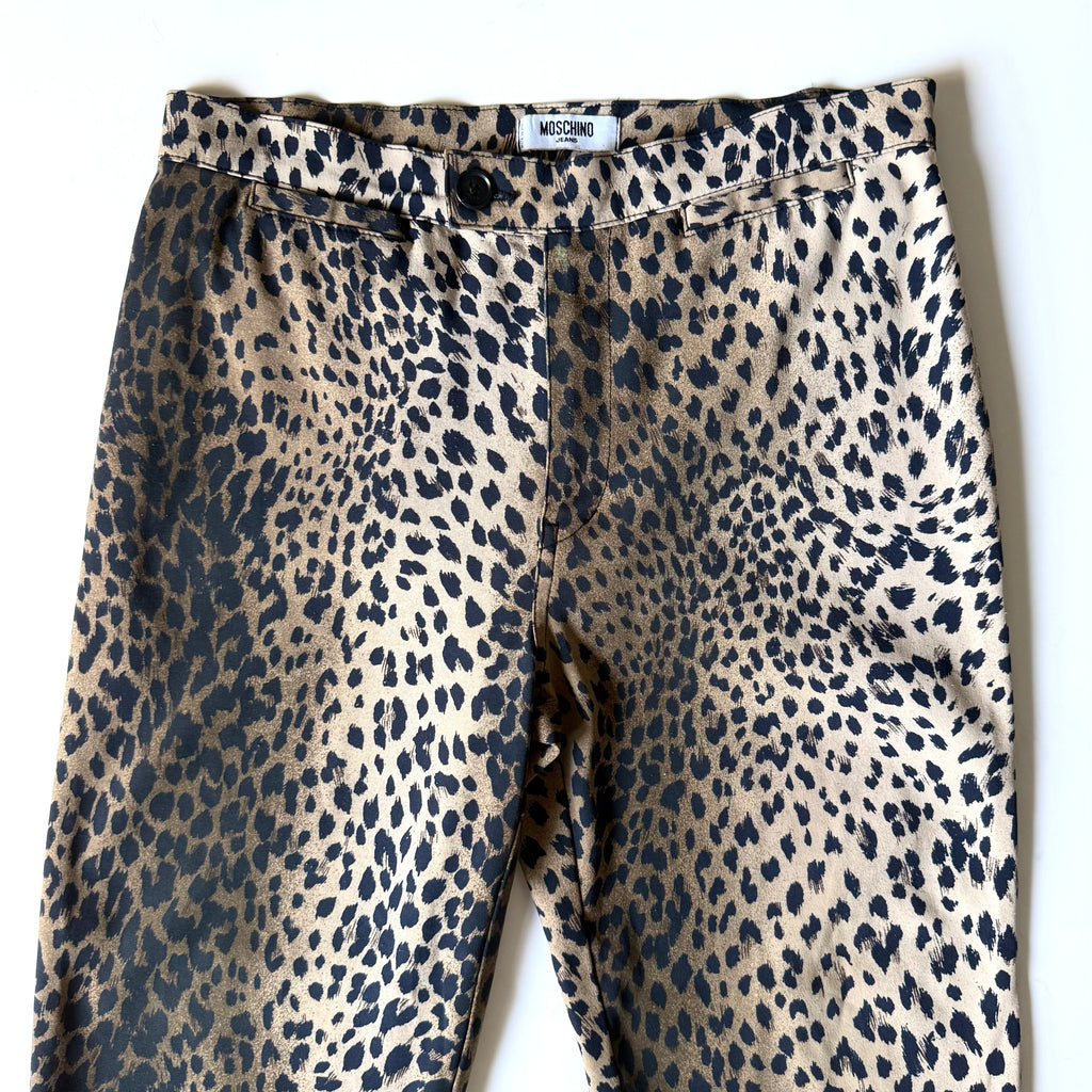 Vintage Moschino Leopard Print Capri Pants