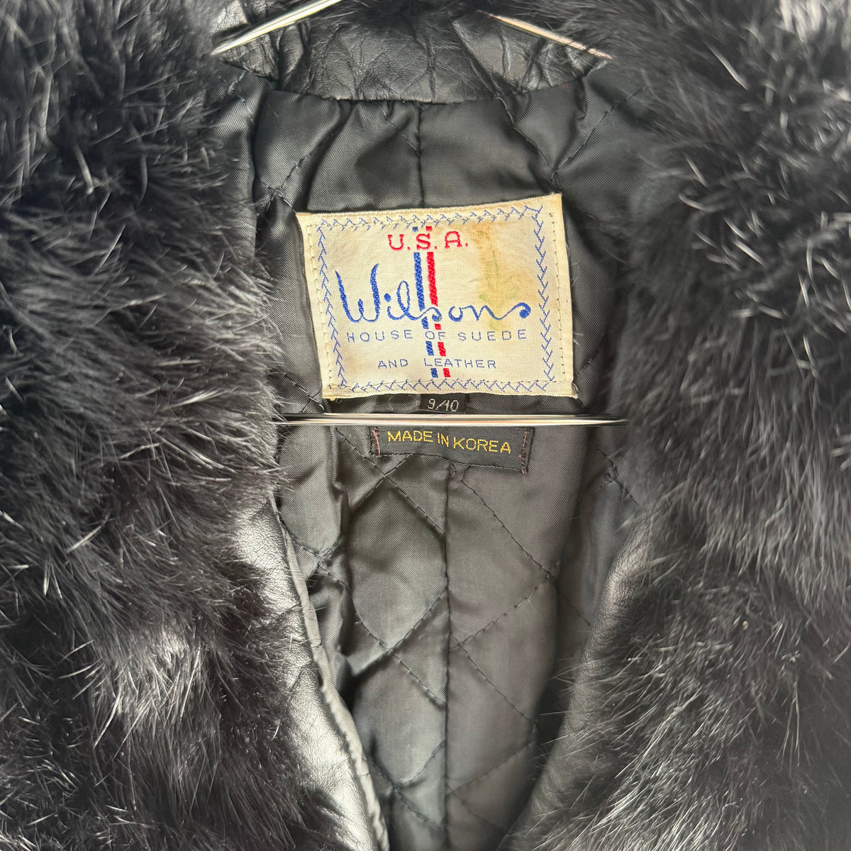 90’s Fur Trim Leather Jacket