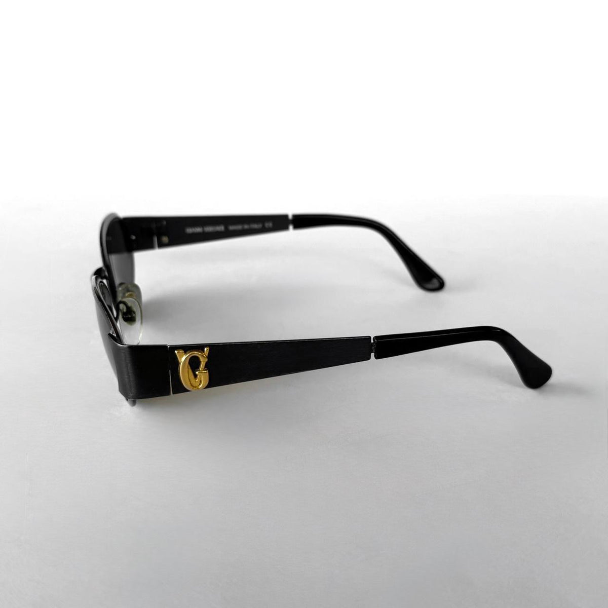 90’s Gianni Versace Black Oval Sunglasses