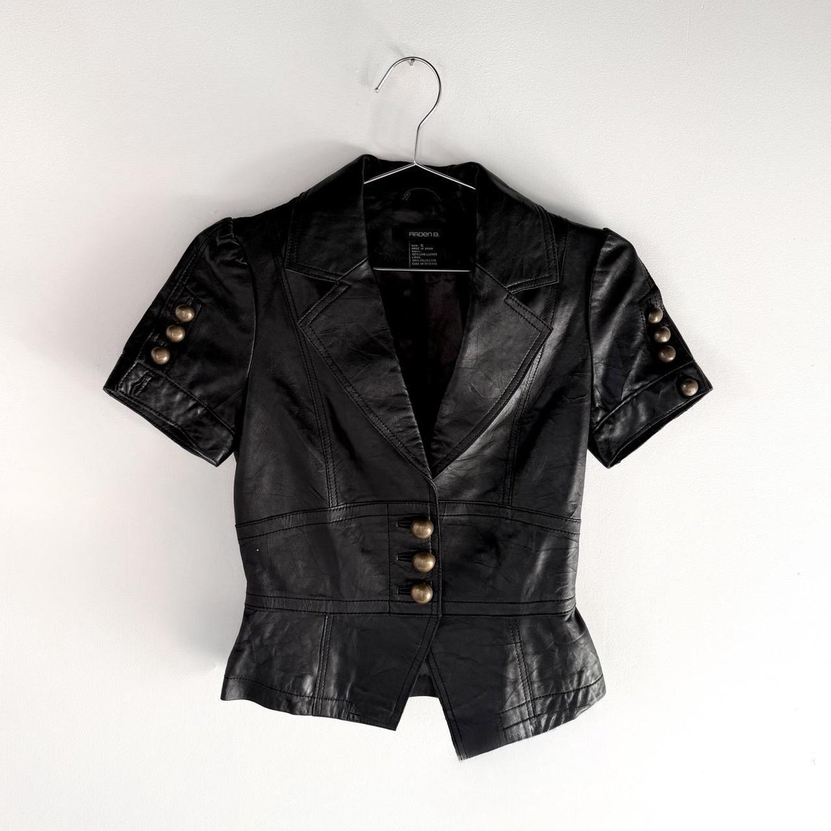 Vintage Leather Corset Jacket Top
