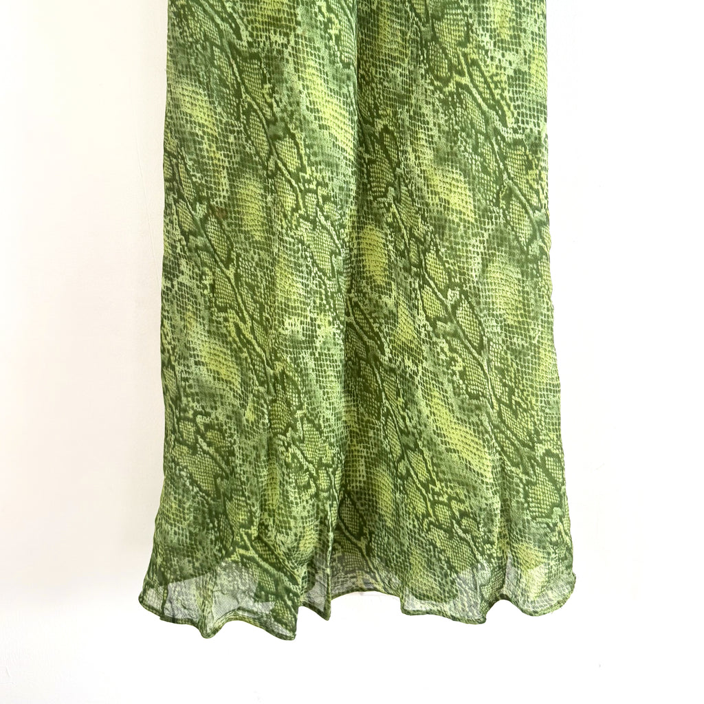 Vintage Betsey Johnson Snakeskin Slip Midi Dress