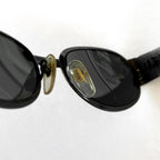90’s Gianni Versace Black Oval Sunglasses