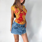 Vintage Cavalli V-Neck Top