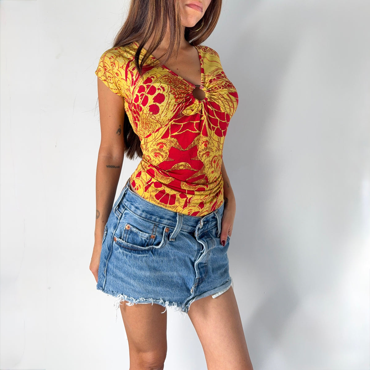 Vintage Cavalli V-Neck Top