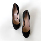 Vintage Gucci Black Suede Ballet Wedge (38)