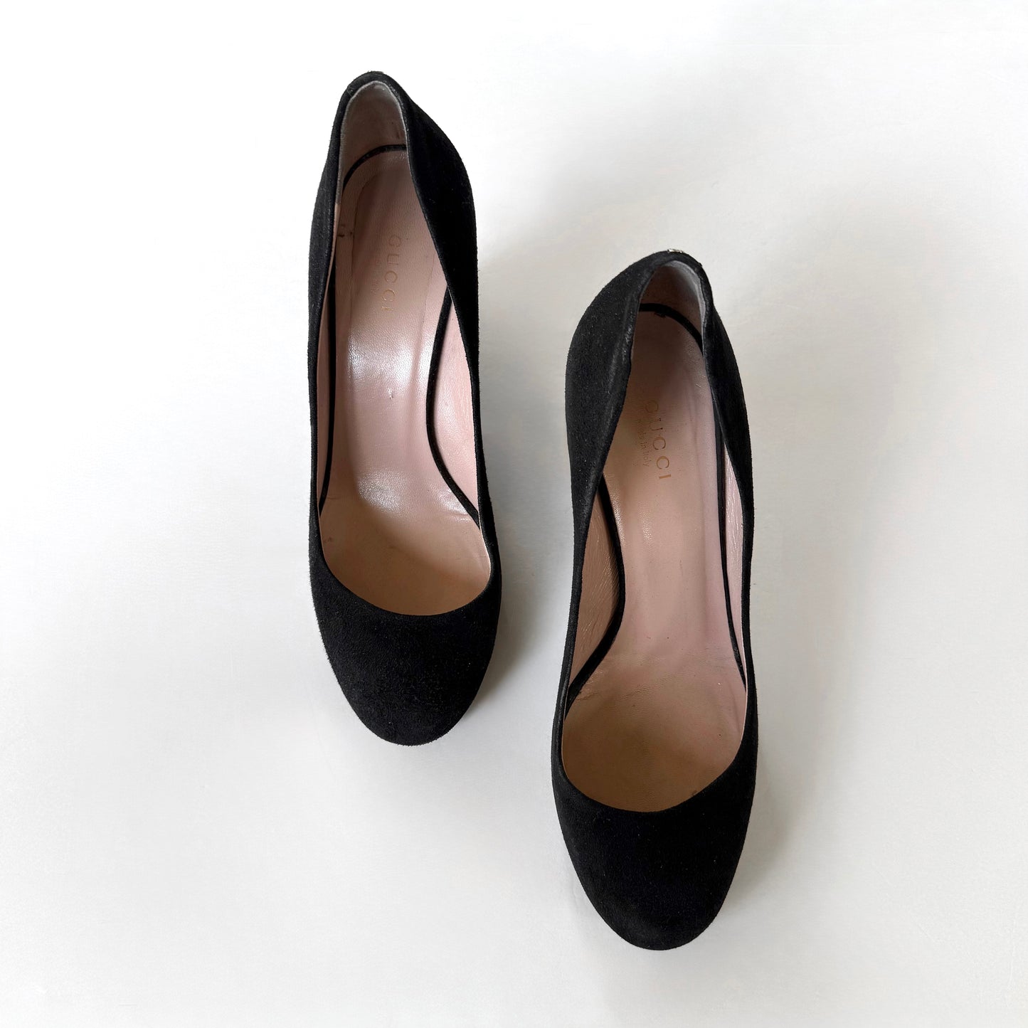 Vintage Gucci Black Suede Ballet Wedge (38)