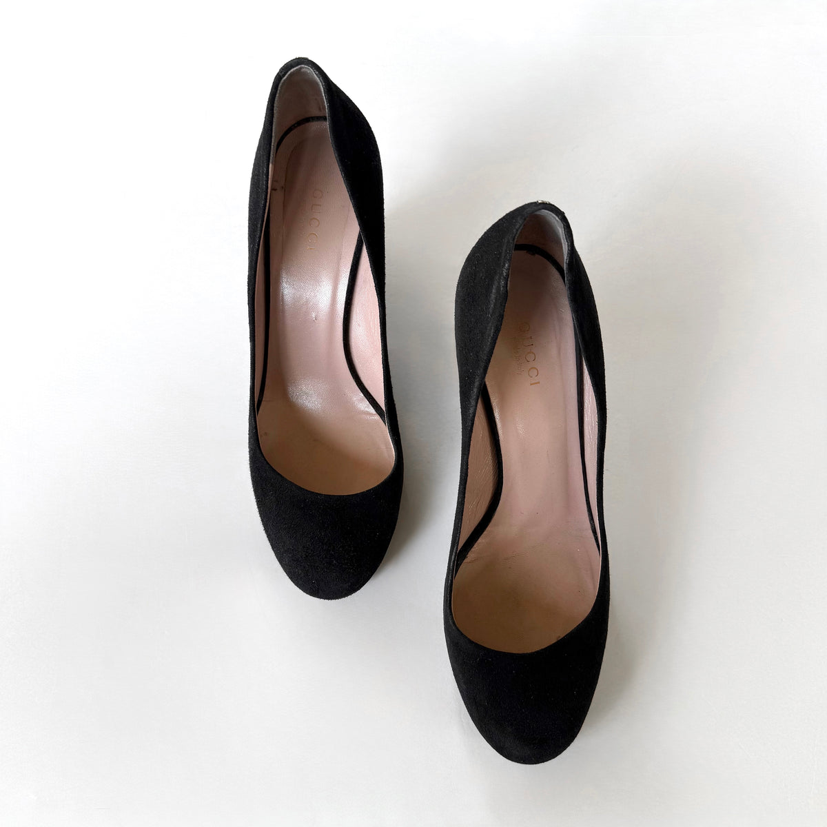 Vintage Gucci Black Suede Ballet Wedge (38)