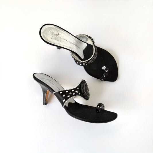 Vintage Giuseppe Zanotti Beaded Sandal Heels (39)