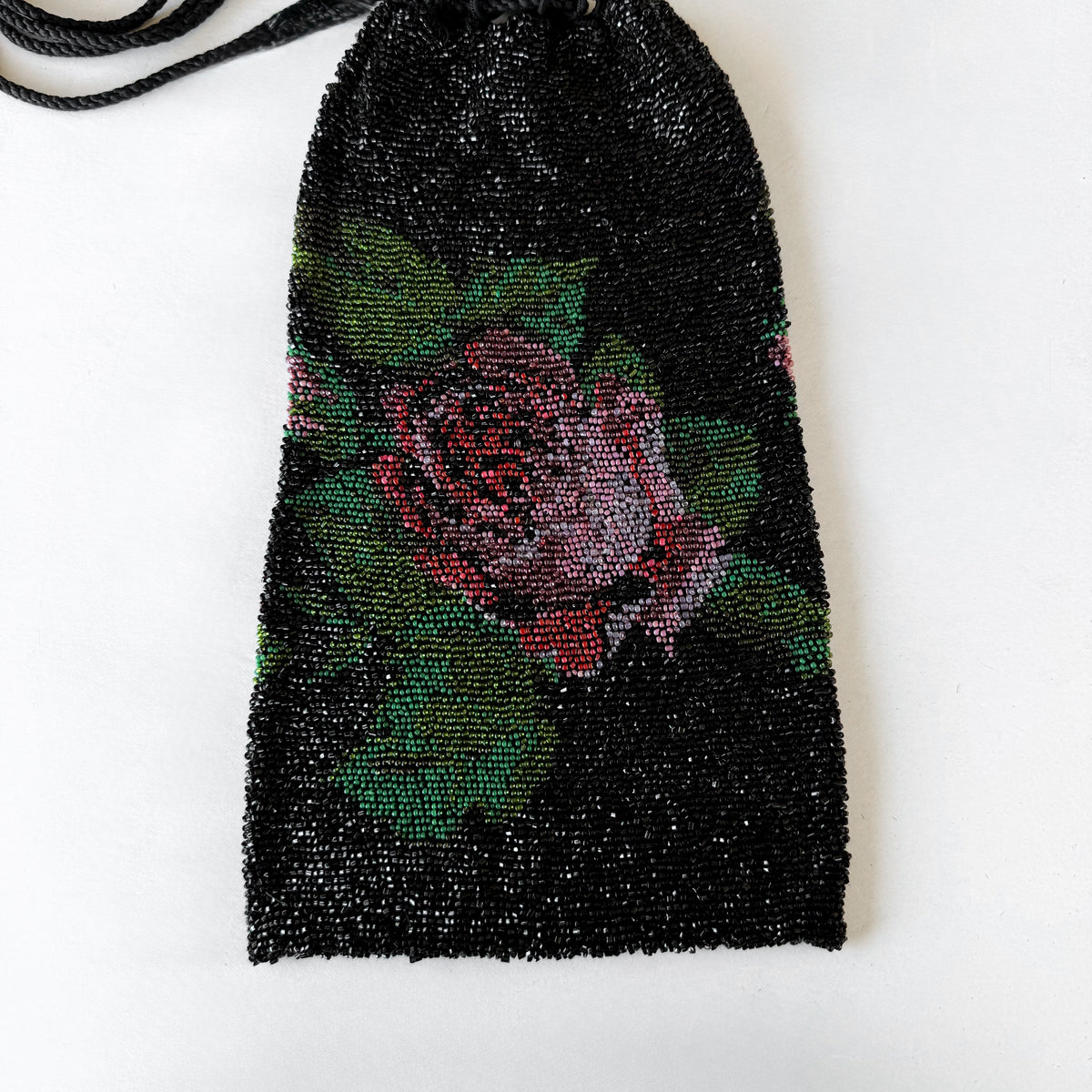 Vintage Rose Beaded Bag