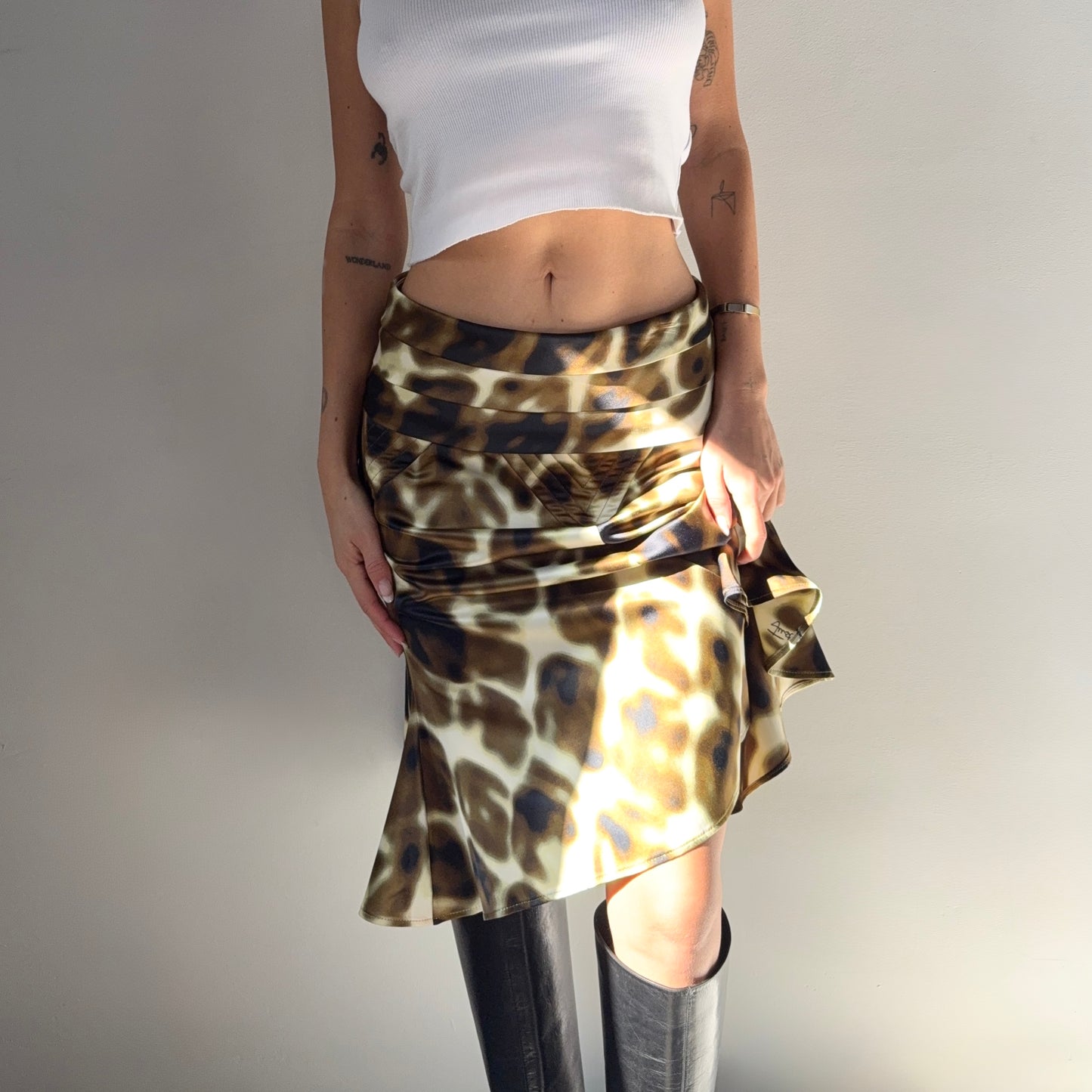 Vintage Cavalli Leopard Skirt