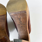 Vintage YSL Brown Leather Platform