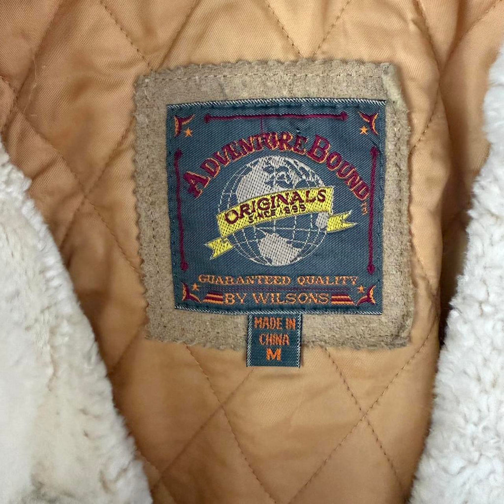 Vintage Suede Fur Trim Coat