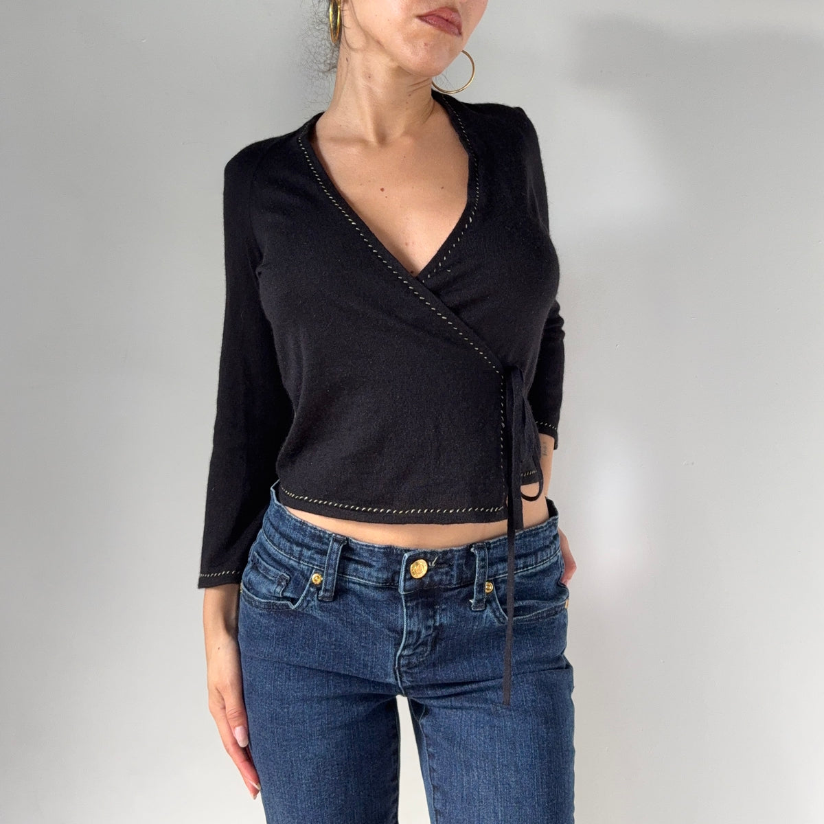 Vintage Cashmere Wrap Top