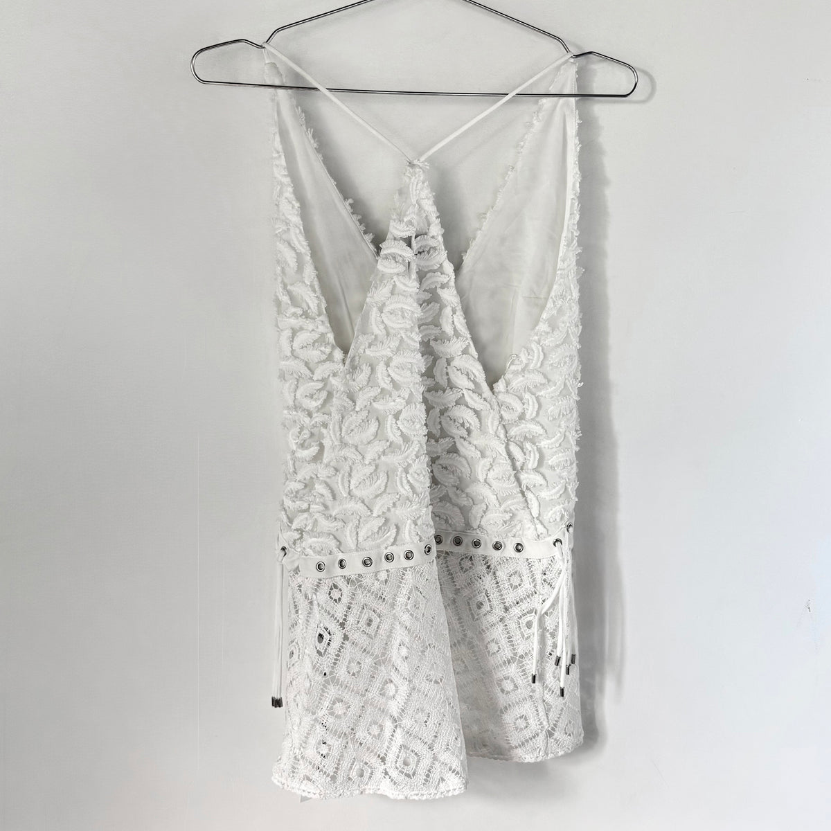 Cavalli Sheer Fringe Halter Dress
