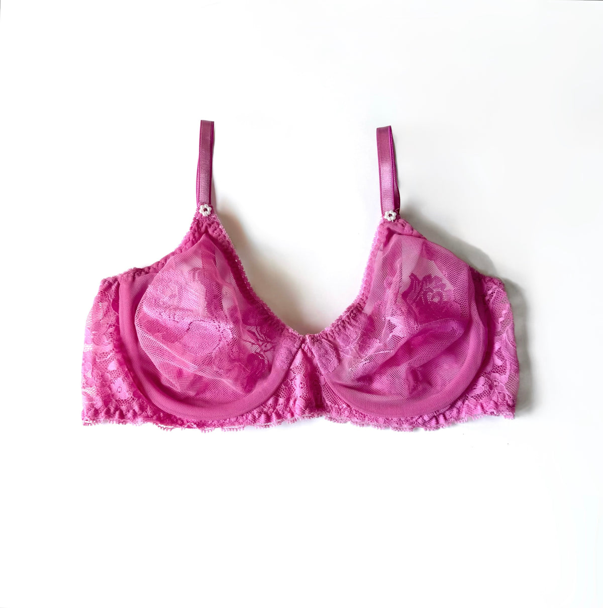 Vintage Christian Dior Lace Rose Bra (36C)