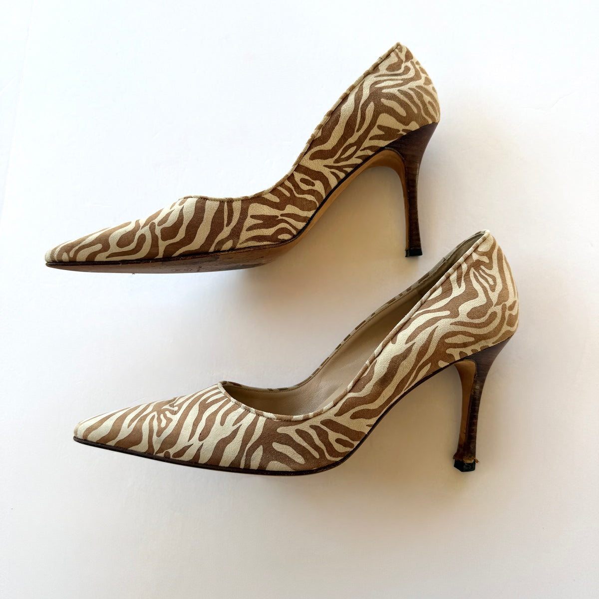 Manolo Blahnik Zebra Print Pumps (39.5)