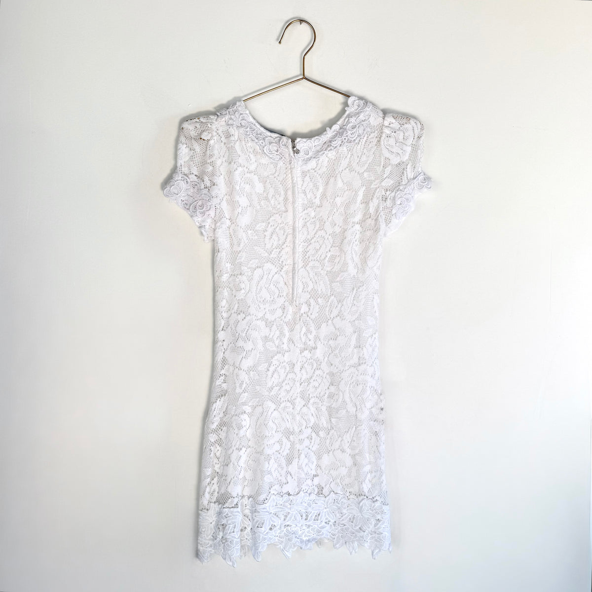 Dolce & Gabbana White Lace Mini Dress