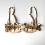 Vintage Dolce & Gabbana Leopard Print Balconette Bra (34B)