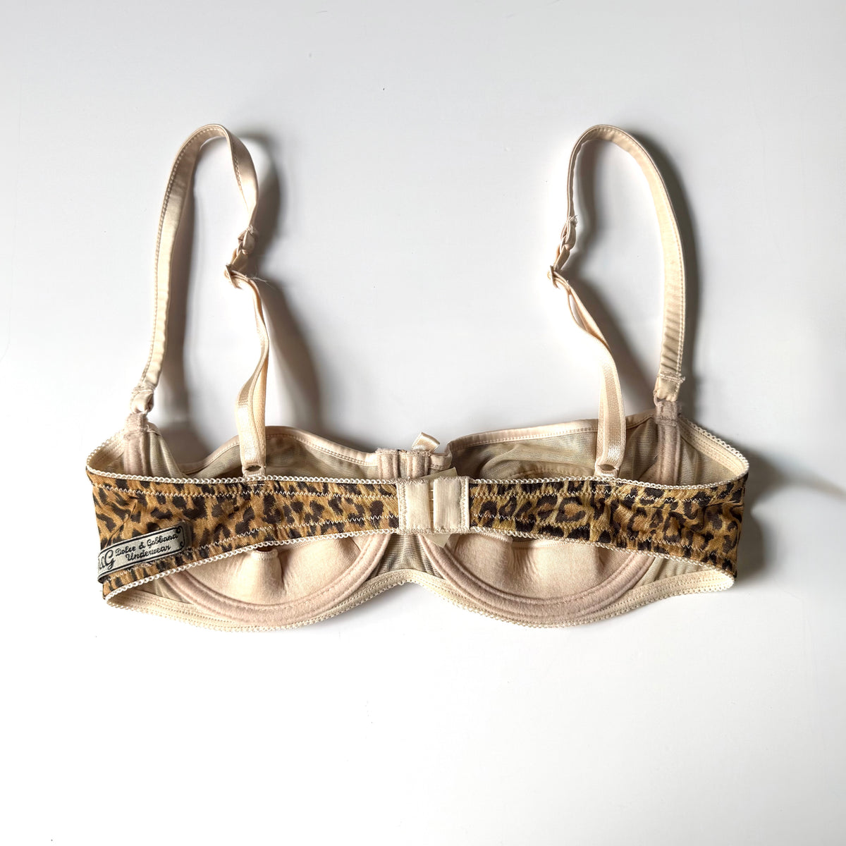 Vintage Dolce & Gabbana Leopard Print Balconette Bra (34B)