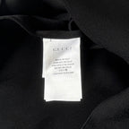 Gucci Black Silk Leather Trim Tank Top