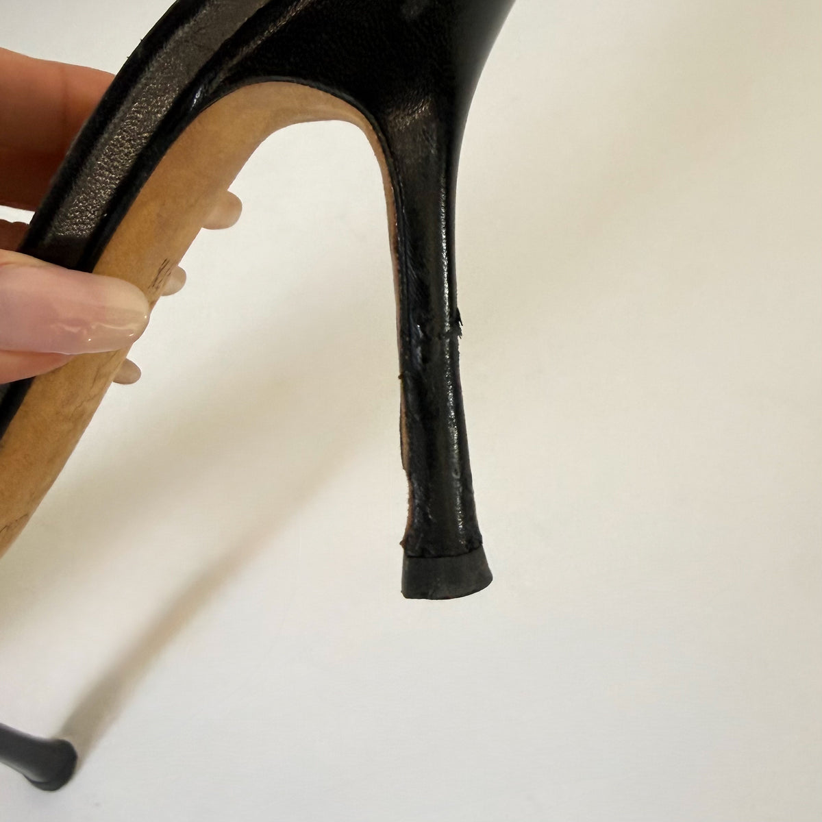Vintage Jimmy Choo Black Sandal Heels (37.5)