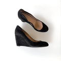 Vintage Gucci Black Suede Ballet Wedge (38)