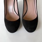 Vintage Gucci Black Suede Ballet Wedge (38)