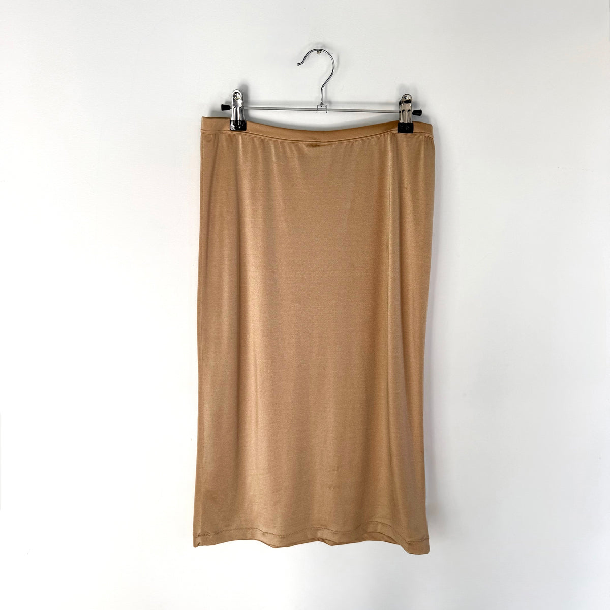 Vintage La Perla Gold Satin Slip Midi Skirt