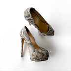 Giuseppe Zanotti Python Print Platform Peep Toe Heels (37)