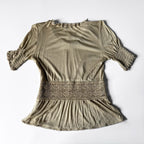 Vintage Gucci Lace Tie Front Knit Top