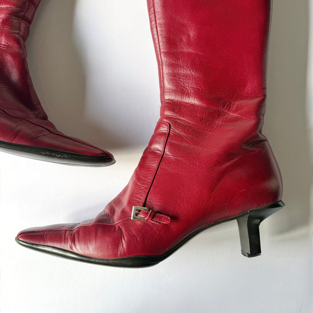 Vintage Prada Leather Boots (37.5)