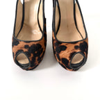 Giuseppe Zanotti Leopard Pony Hair Platform Heels (38)