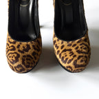 Vintage YSL Leopard Pony Hair Platform Pumps (39.5)