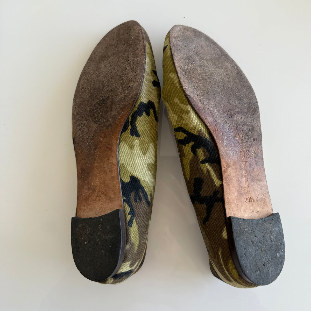 Manolo Blahnik Camo Flats