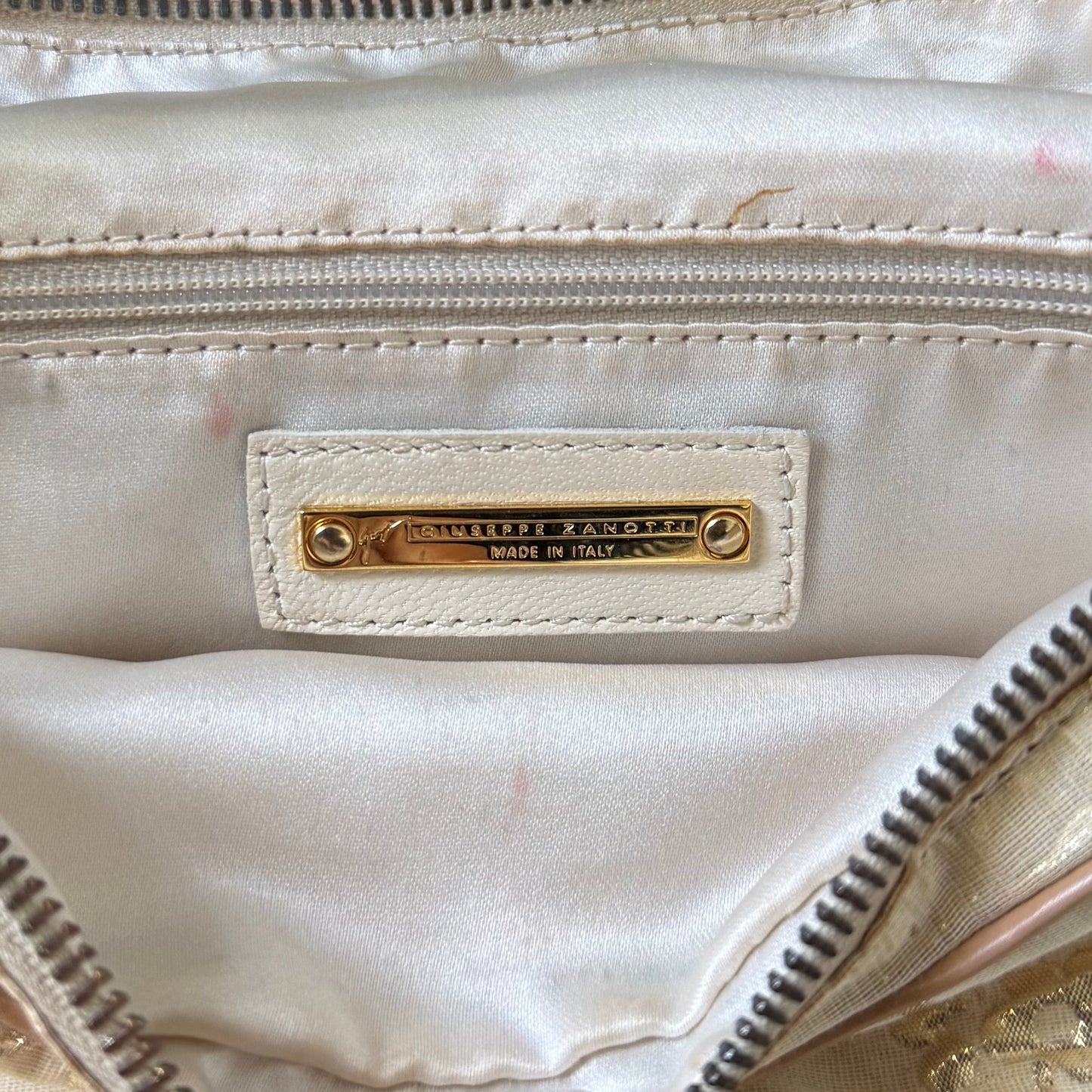 Vintage Giuseppe Zanotti Small Gold Lizard Embellished Bag