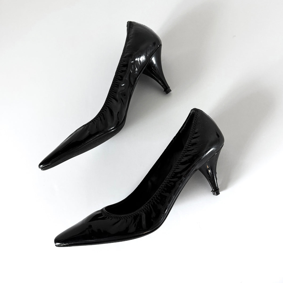Prada Leather Kitten Heel Pumps (37.5)